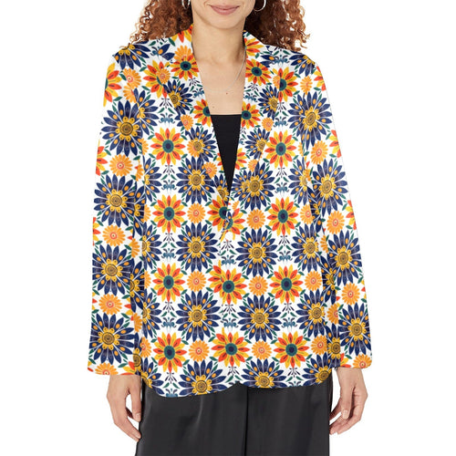 Baha Ranch Colores de Mexico Blue Yellow Mexican Floral Blazer Baha Ranch Western Wear