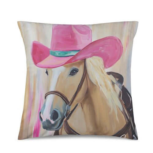 Baha Ranch Cowgirl Horse Velvety Soft Throw Pillow Case Made in America Baha Ranch Western Wear