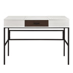 Natural and Black Writing Desk with USB Port