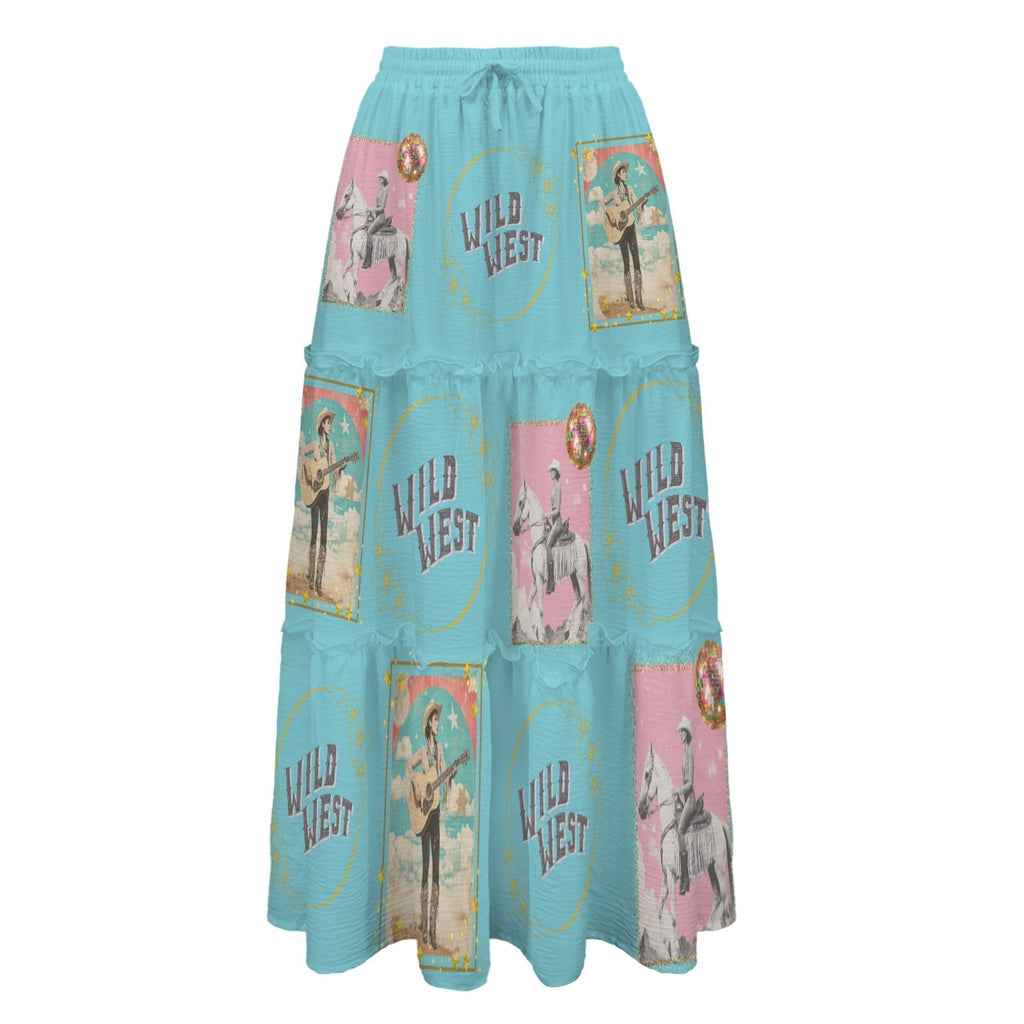 Baha Ranch Retro Pop Western Prairie Maxi Skirt Baha Ranch Western Wear