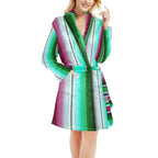 Turquoise Serape Women's Western Bath Robe Baha Ranch Western Wear