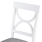TOPMAX 6-Piece Wood Dining Table Set Kitchen Table Set with Upholstered Bench and 4 Dining Chairs, Farmhouse Style,Gray+White (old sku: SP000003AAK)