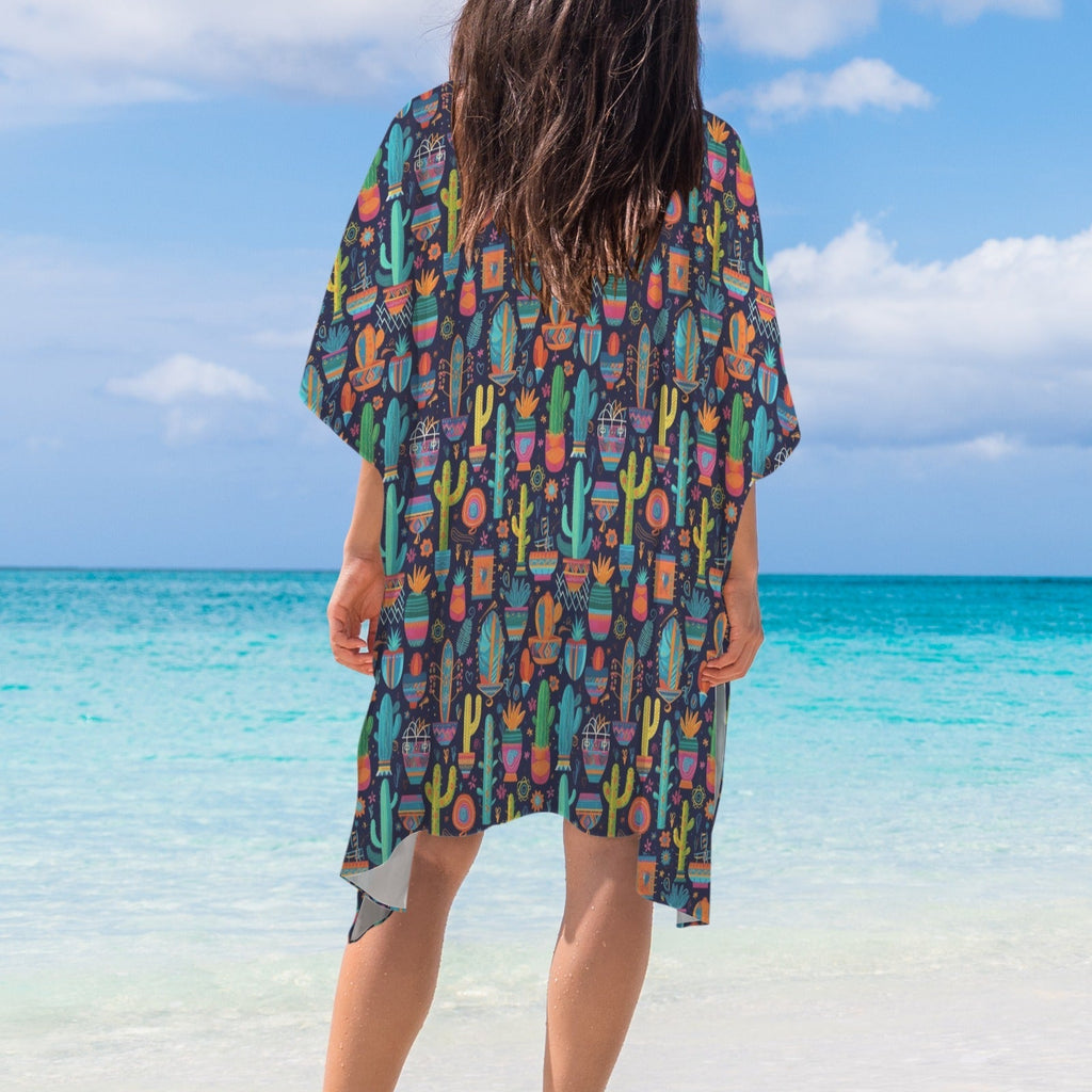 Baha Ranch Crazy Cactus Lady Duster Kimono Coverup Baha Ranch Western Wear