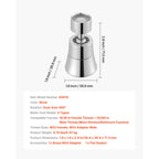 Faucet Aerator 360° Swivel Kitchen Sink Aerator 5-Flow Sprayer Brass Adapter