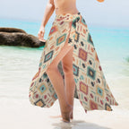 Baha Ranch Cream Aztec Beach Swim Coverup Skirt Baha Ranch Western Wear