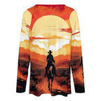 Baha Ranch Western Print Long Sleeve Top Baha Ranch Western Wear