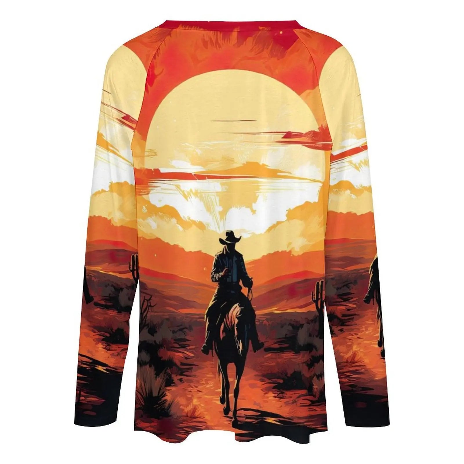 Baha Ranch Western Print Long Sleeve Top Baha Ranch Western Wear