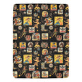 Vintage Cowgirl Collage Micro Fleece Throw Blanket 60" x 80" Made in America Baha Ranch Western Wear