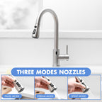 Touchless Kitchen Faucet, Hands Free Automatic Smart Kitchen Faucet, Stainless Steel Touchless Kitchen Faucet