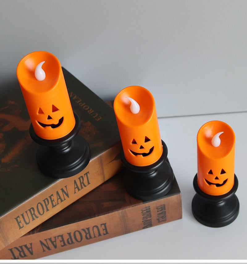 Halloween Candle Light LED Colorful Candlestick Table Top Decoration Pumpkin Party Happy Halloween Party Decor For Home
