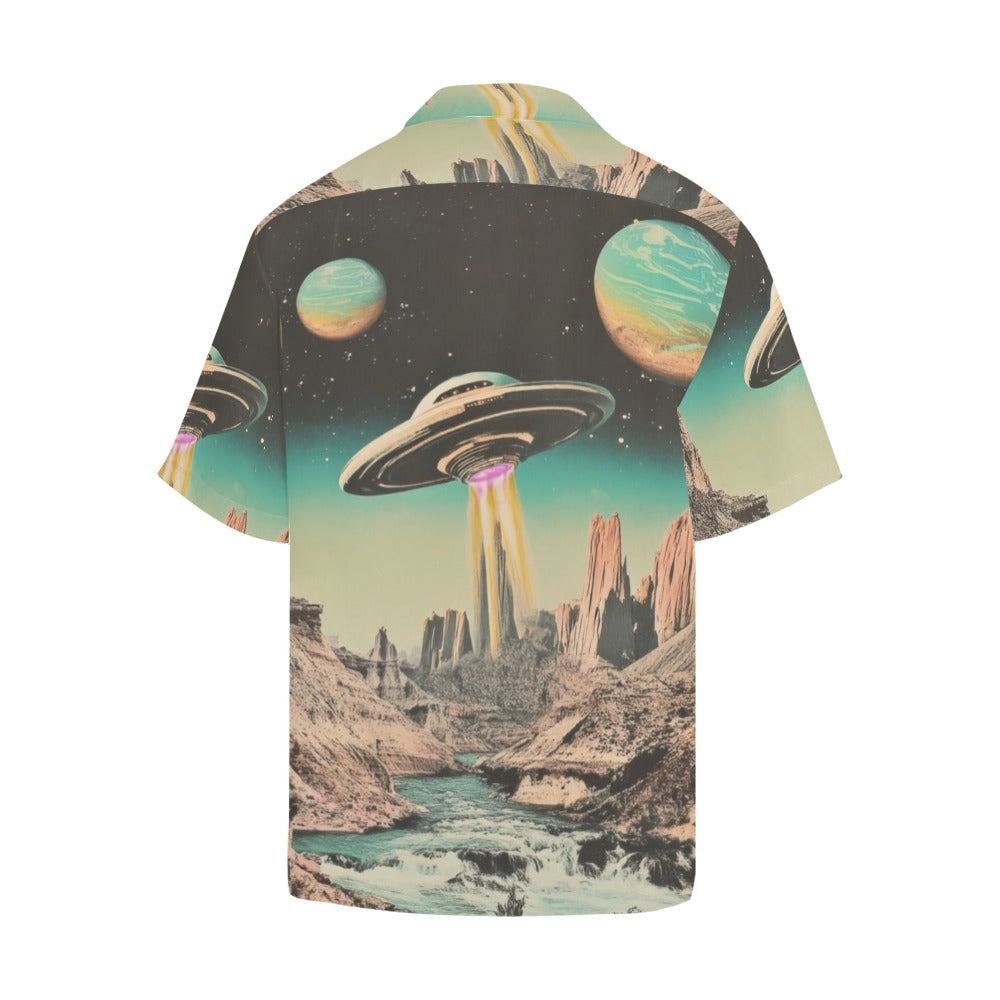Baha Ranch Retro Pop Western Space Cowboy Camp Shirt Baha Ranch Western Wear