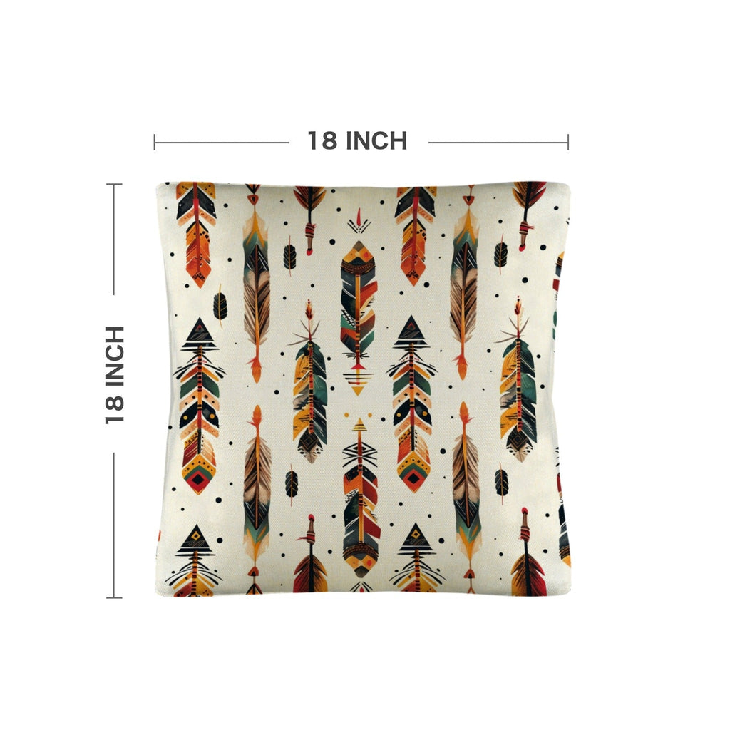 Aztec Feathers Pillow Case Made in America Baha Ranch Western Wear