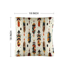Aztec Feathers Pillow Case Made in America Baha Ranch Western Wear