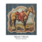 Baha Ranch Vintage Horse Velvety Soft Pillow Case Made in America Baha Ranch Western Wear