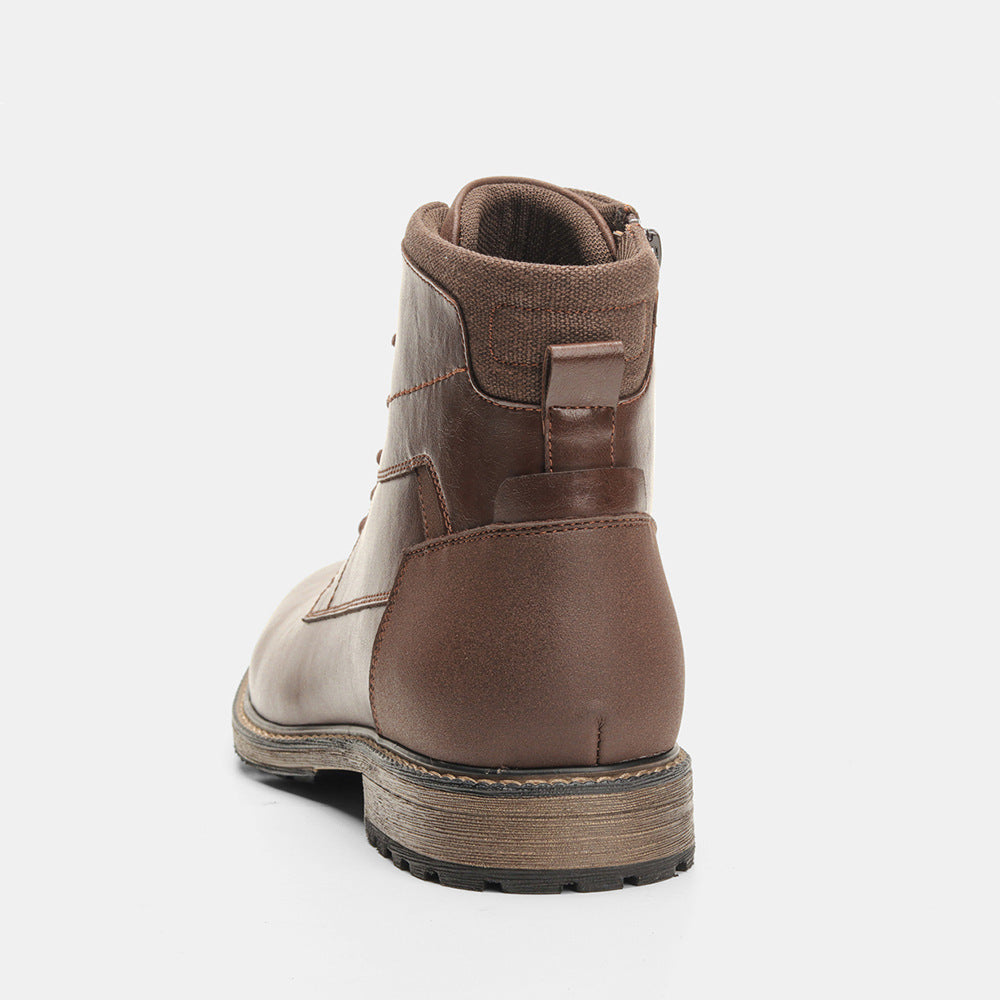 Men's Outdoor Tooling Retro High-top Leather Boots