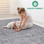 NAAR MARFI Collection 5X7 Grey / Oriental Area Rug