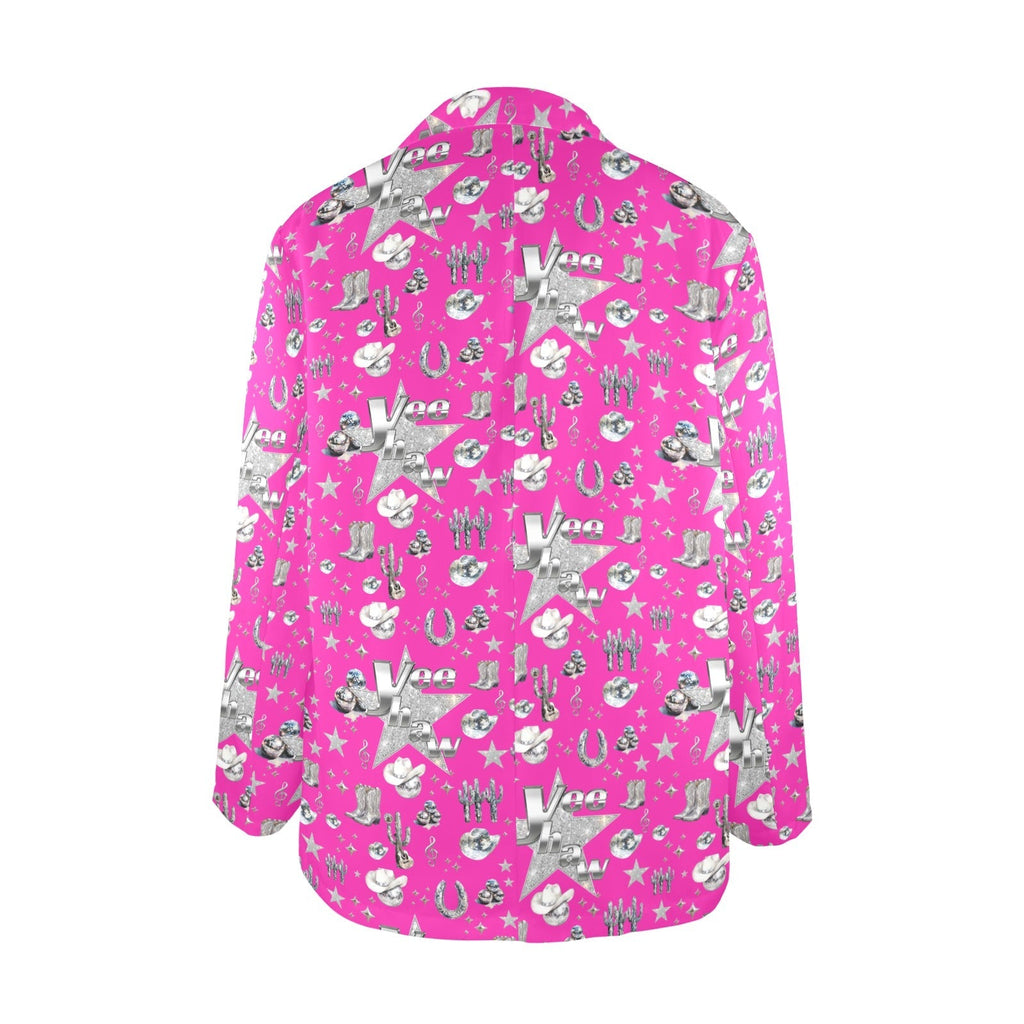 Baha Ranch Hot Pink YEEHAW Rhinestone Cowgirl Blazer Baha Ranch Western Wear