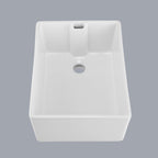 23.6' L X 18' W White Ceramic Single Bowl Kitchen Sink