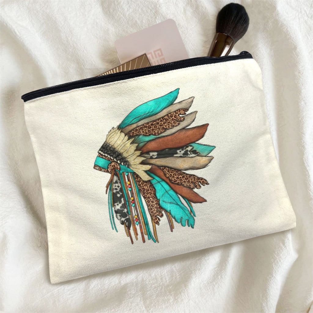 Baha Ranch Native Headdress Cosmetic Bag Pouch Pack of 5 Made in America Baha Ranch Western Wear