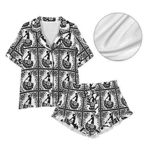 Baha Ranch Colores de Mexico Flamenco Southwestern Satin Pajamas Baha Ranch Western Wear