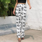 Baha Ranch Cowboy Print Western Flare Pants Baha Ranch Western Wear