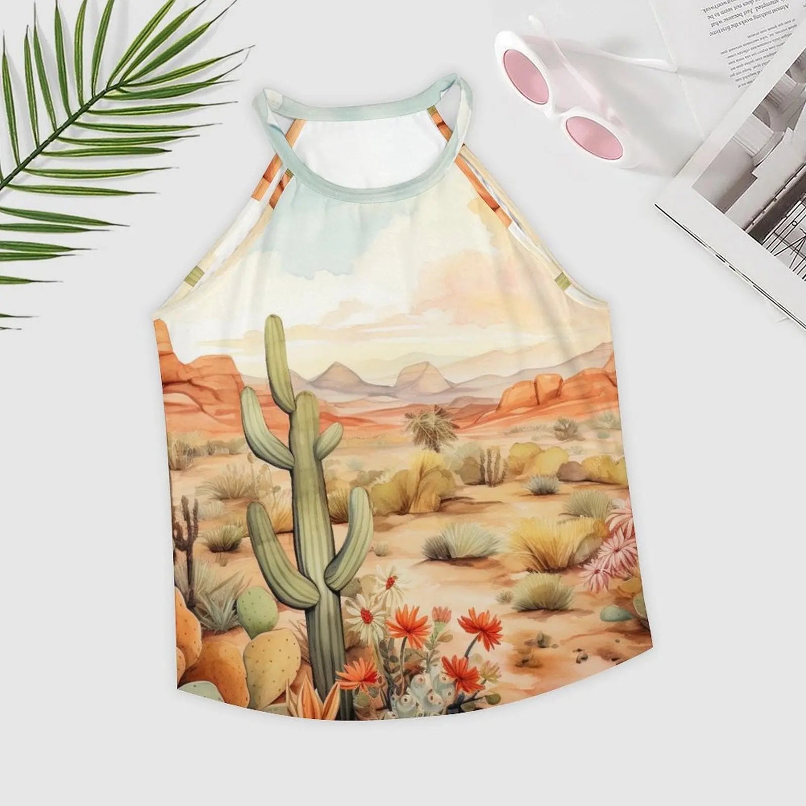 Cactus Desert Women's Tank Top Baha Ranch Western Wear