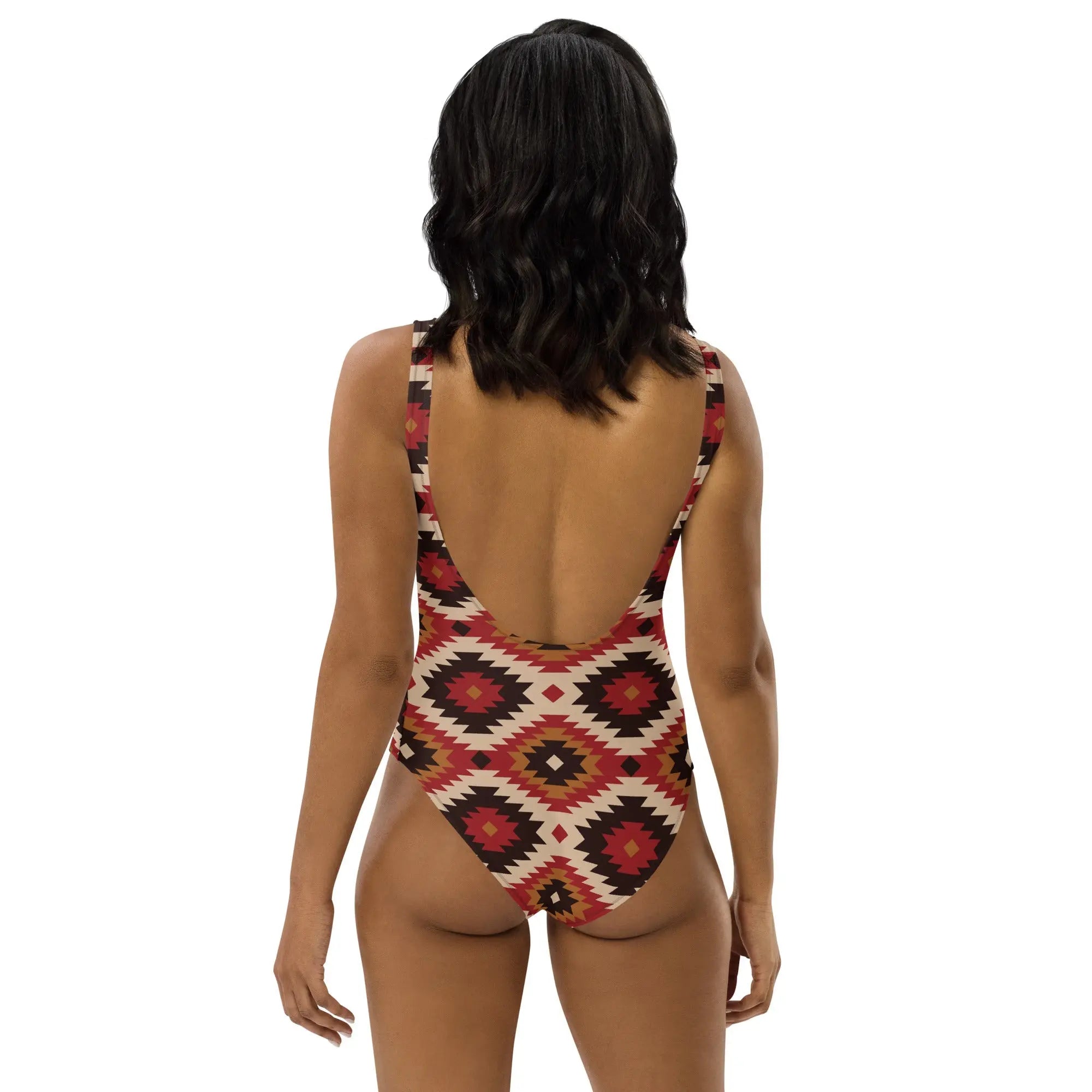 Baha Ranch Yeehaw Rust Aztec One-Piece Swimsuit Baha Ranch Western Wear