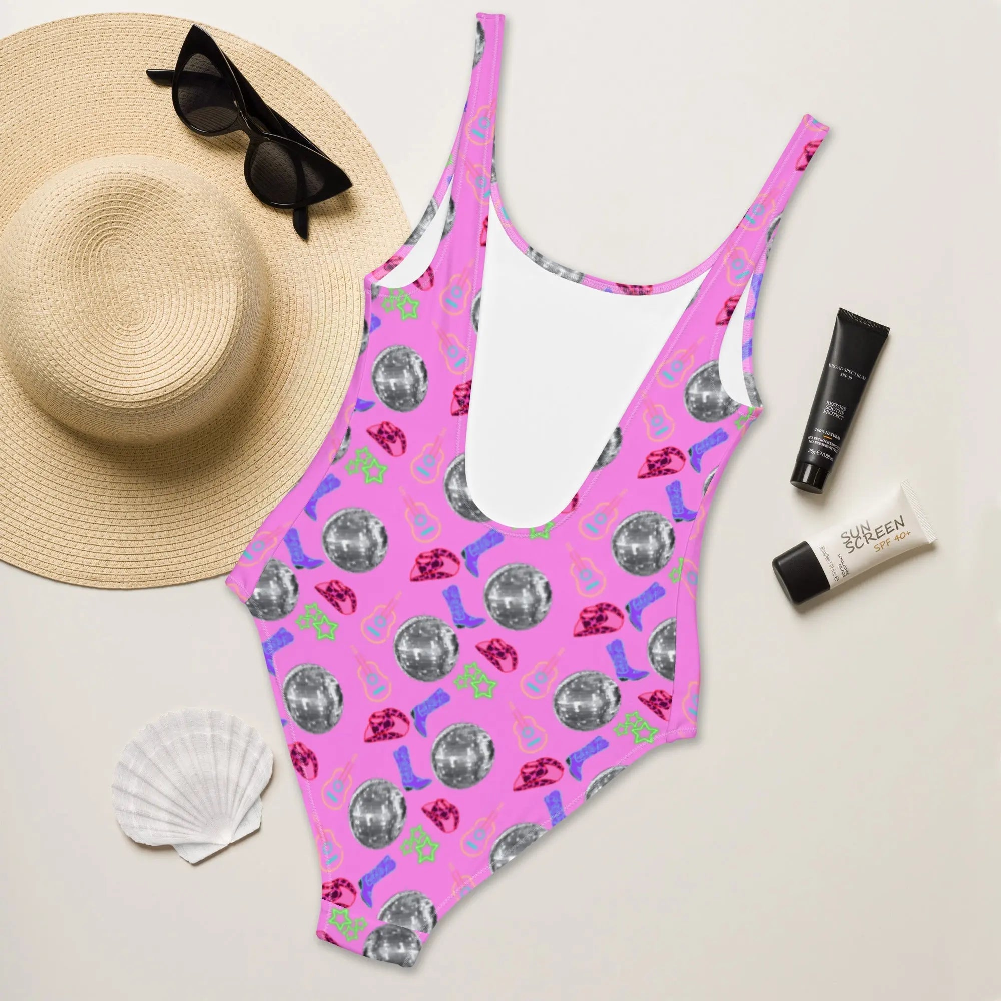 Baha Ranch Yeehaw Disco Cowgirl One-Piece Swimsuit Baha Ranch Western Wear