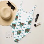 Baha Ranch Yeehaw Turquoise Running Horse Headdress One-Piece Swimsuit Baha Ranch Western Wear
