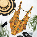 Baha Ranch Yeehaw Golden Aztec One-Piece Swimsuit Baha Ranch Western Wear