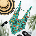 Baha Ranch Yeehaw Turquoise Aztec One-Piece Swimsuit Baha Ranch Western Wear