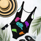 Baha Ranch Yeehaw All Neon Hat One-Piece Swimsuit Baha Ranch Western Wear