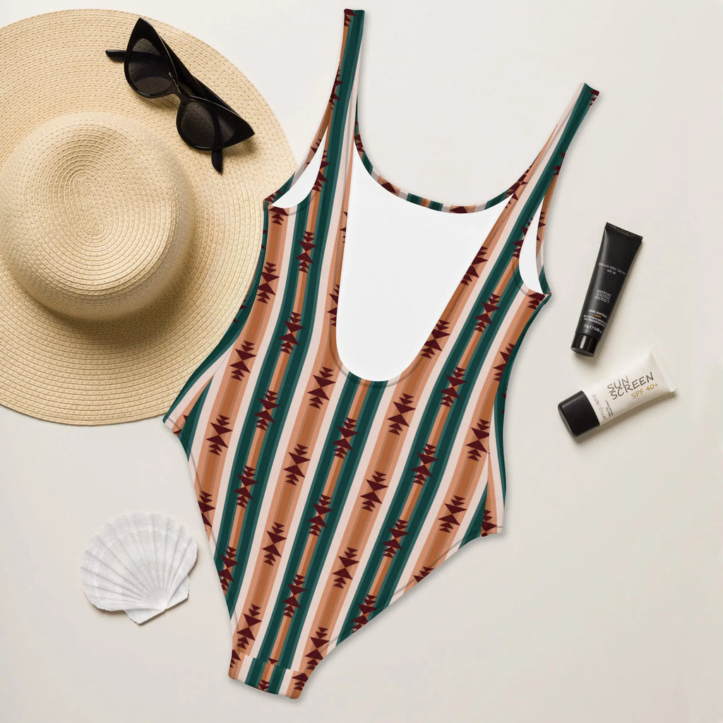 Baha Ranch Yeehaw Cocoa Aztec One-Piece Swimsuit Baha Ranch Western Wear