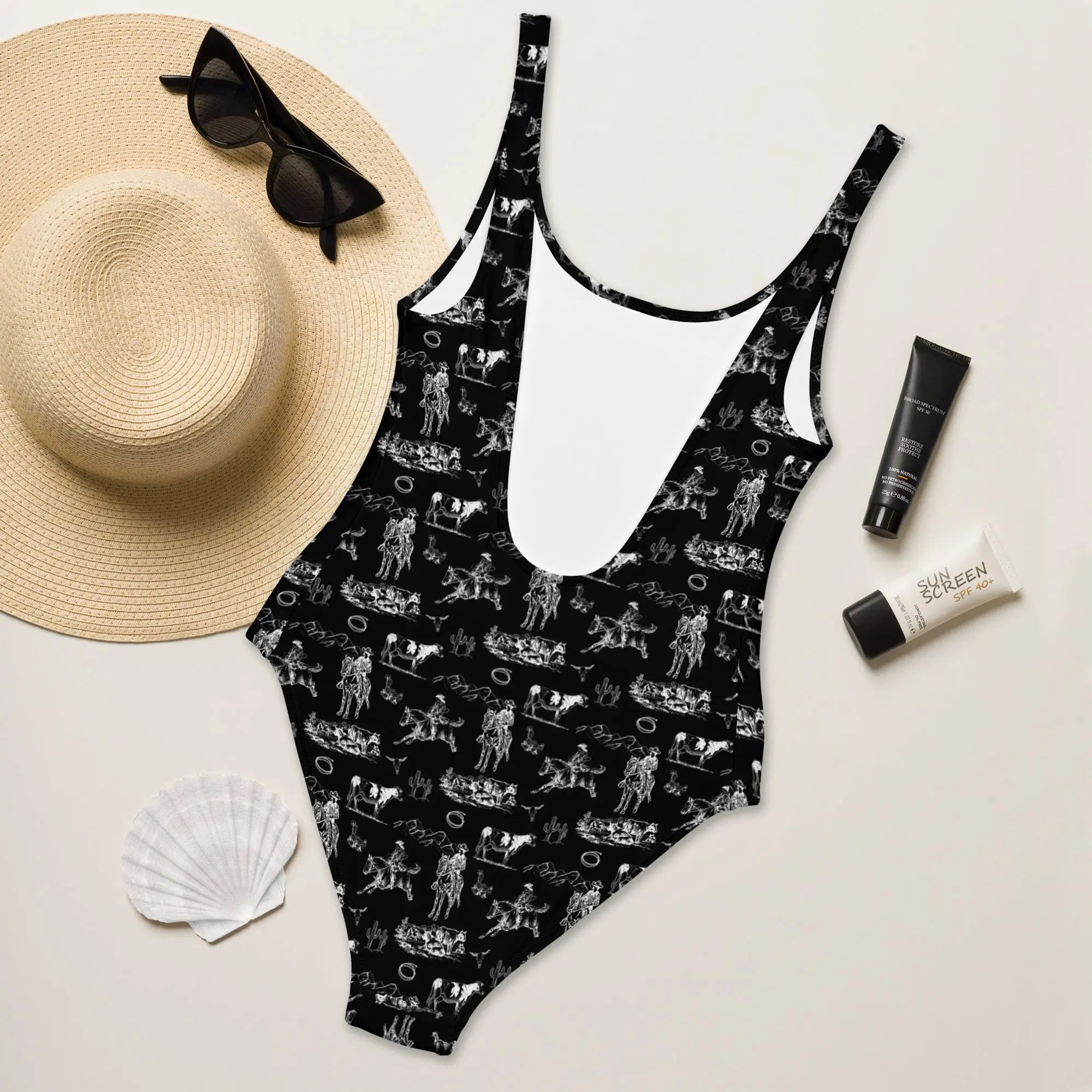 Baha Ranch Yeehaw Ranch Way One-Piece Swimsuit Baha Ranch Western Wear