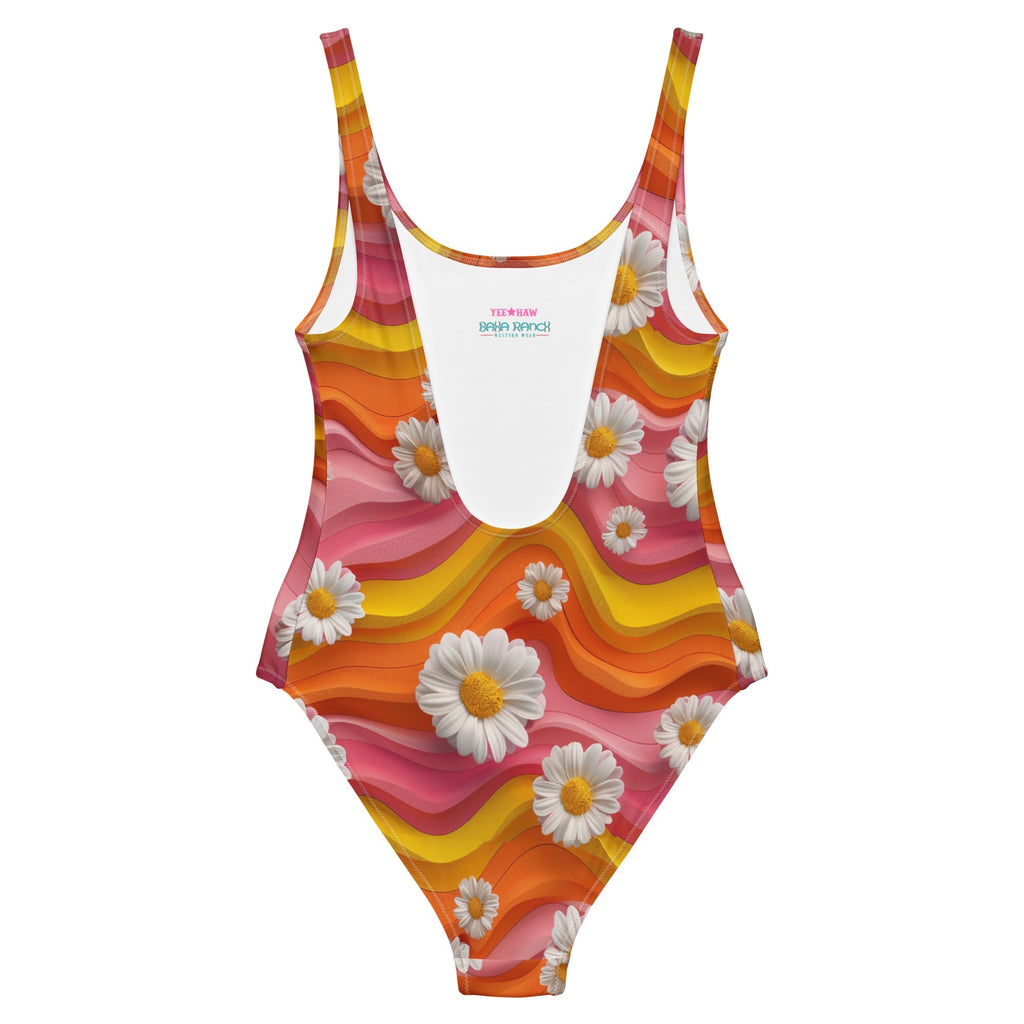 Baha Ranch Yeehaw Groovy Floral One-Piece Swimsuit Baha Ranch Western Wear