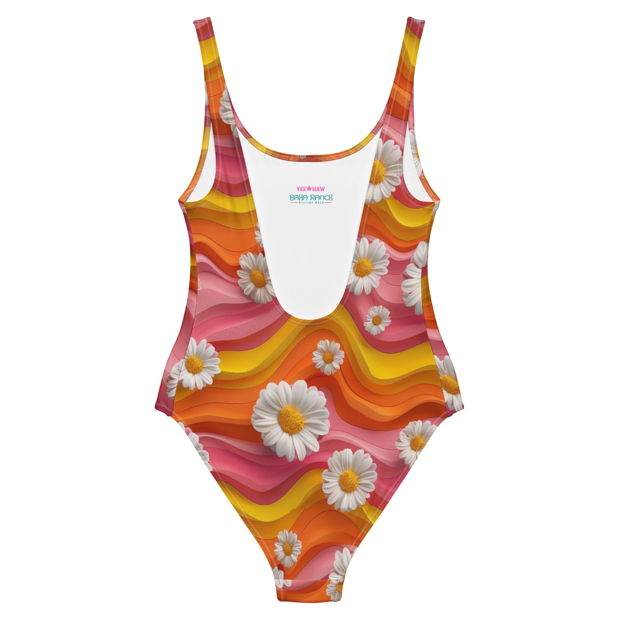 Baha Ranch Yeehaw Groovy Floral One-Piece Swimsuit Baha Ranch Western Wear