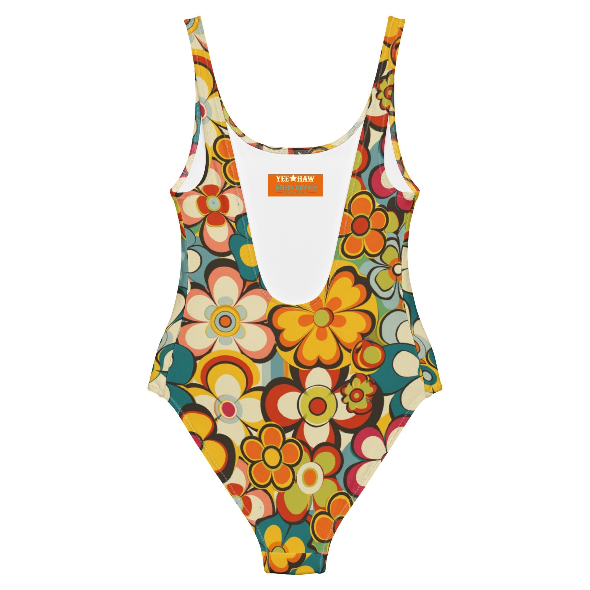 Baha Ranch Yeehaw Woodstock Retro Floral One-Piece Swimsuit Baha Ranch Western Wear