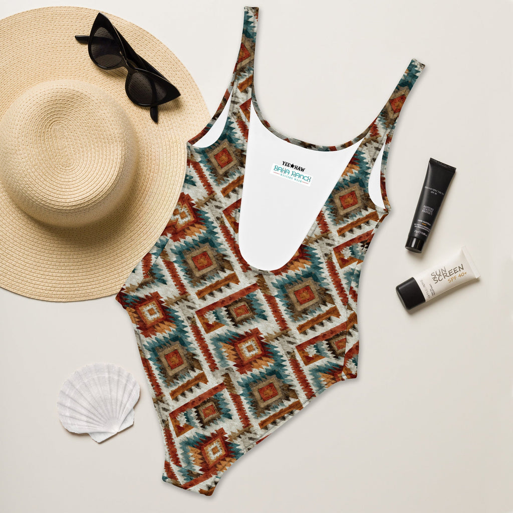 Baha Ranch Yeehaw Southwest Diamond One-Piece Swimsuit Baha Ranch Western Wear