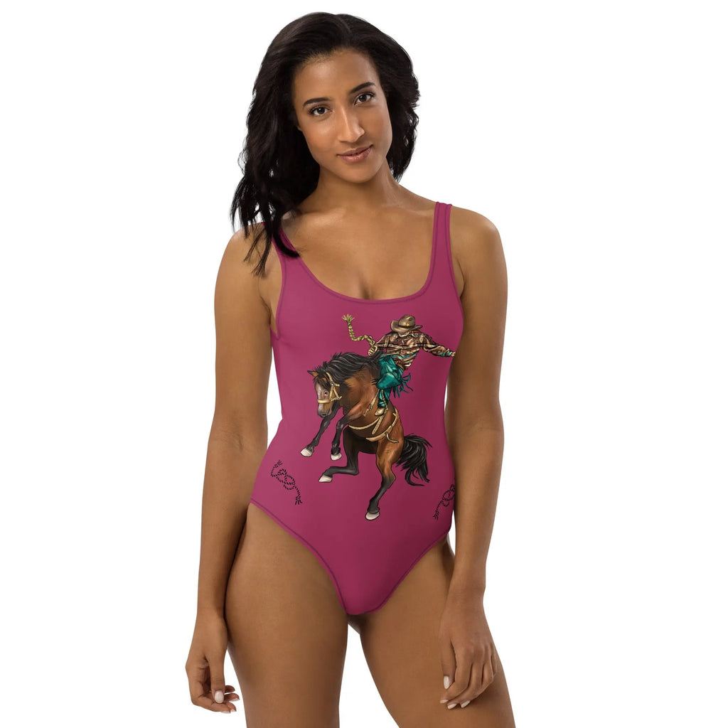 Baha Ranch Yeehaw Ride Cowboy Ride One-Piece Swimsuit Baha Ranch Western Wear