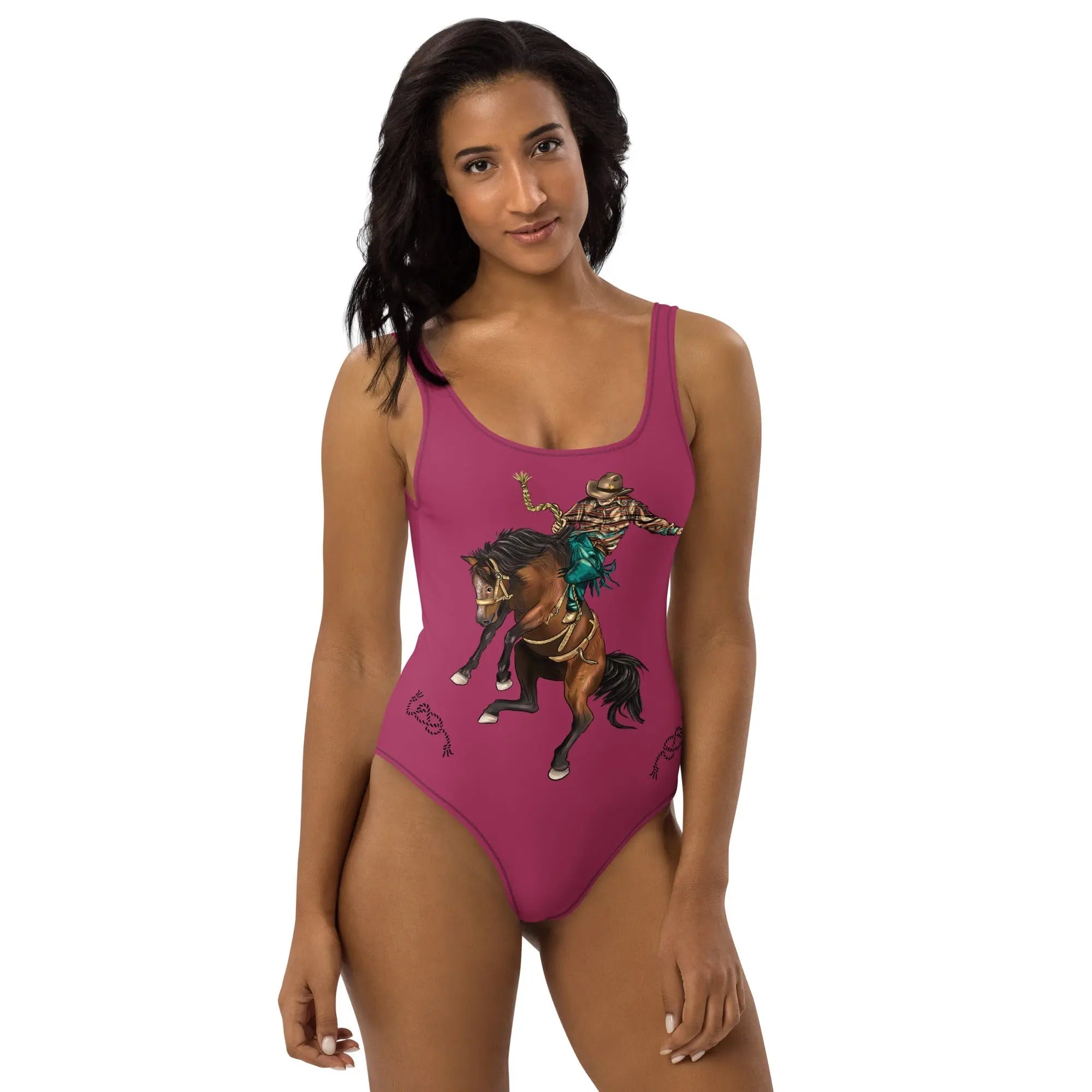Baha Ranch Yeehaw Ride Cowboy Ride One-Piece Swimsuit Baha Ranch Western Wear