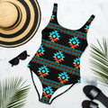 Yeehaw Black Aztec One-Piece Swimsuit Baha Ranch Western Wear