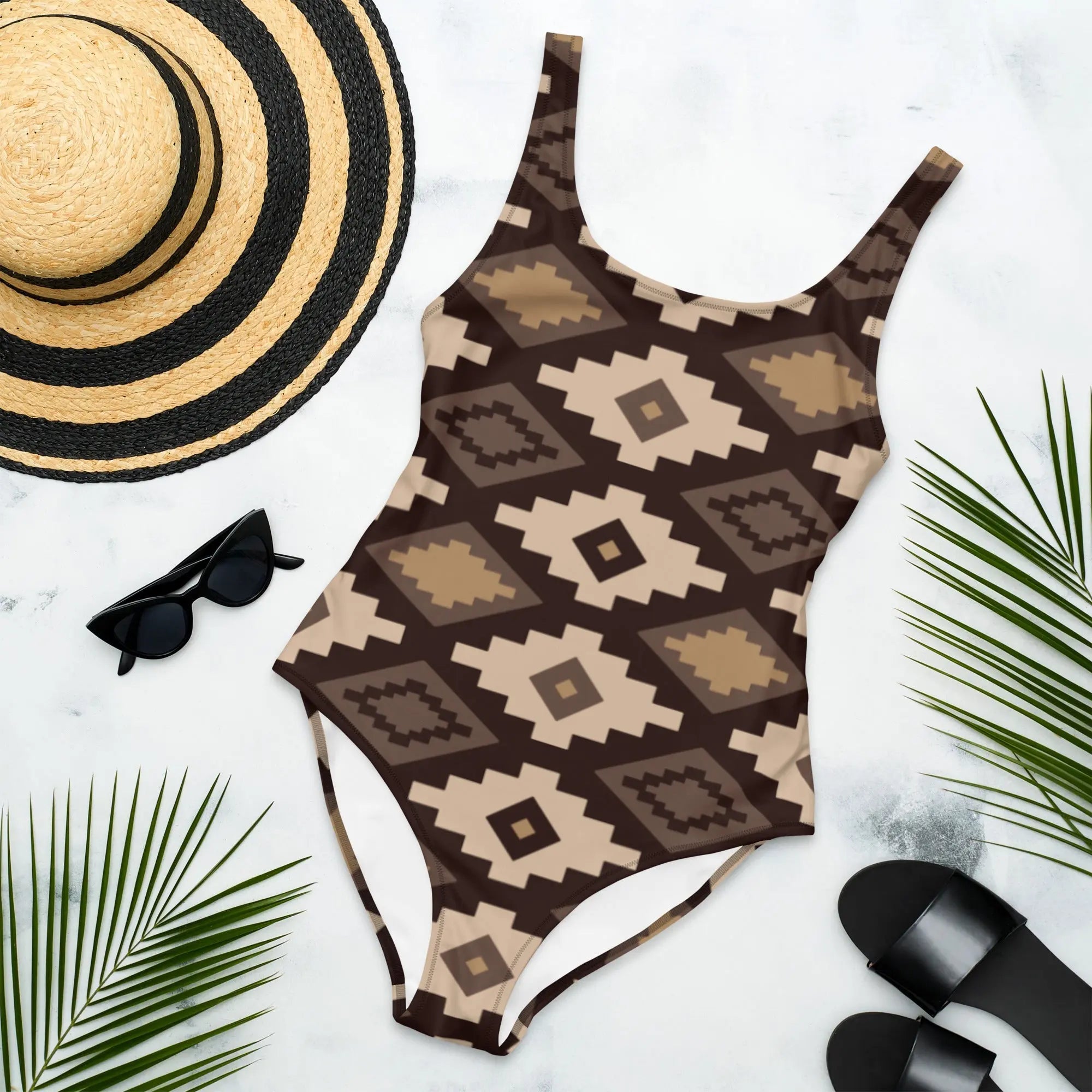 Baha Ranch Yeehaw Southwestern Earth One-Piece Swimsuit Baha Ranch Western Wear