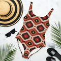 Baha Ranch Yeehaw Rust Aztec One-Piece Swimsuit Baha Ranch Western Wear