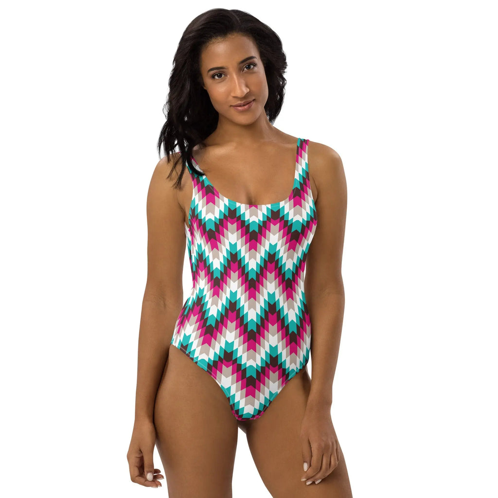 Baha Ranch Yeehaw Turquoise Aztec One-Piece Swimsuit Baha Ranch Western Wear