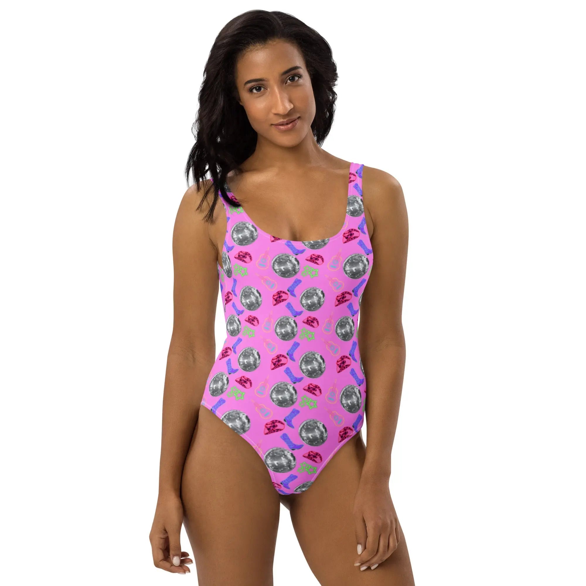 Baha Ranch Yeehaw Disco Cowgirl One-Piece Swimsuit Baha Ranch Western Wear