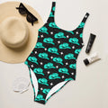 Baha Ranch Yeehaw Turquoise Hat One-Piece Swimsuit Baha Ranch Western Wear