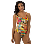 Baha Ranch Yeehaw Vintage Rodeo Poster One-Piece Swimsuit Baha Ranch Western Wear