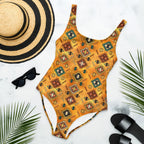 Baha Ranch Yeehaw Golden Aztec One-Piece Swimsuit Baha Ranch Western Wear