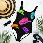 Baha Ranch Yeehaw All Neon Hat One-Piece Swimsuit Baha Ranch Western Wear
