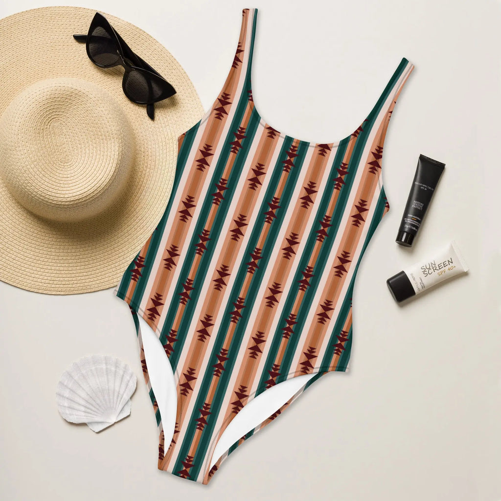 Baha Ranch Yeehaw Cocoa Aztec One-Piece Swimsuit Baha Ranch Western Wear